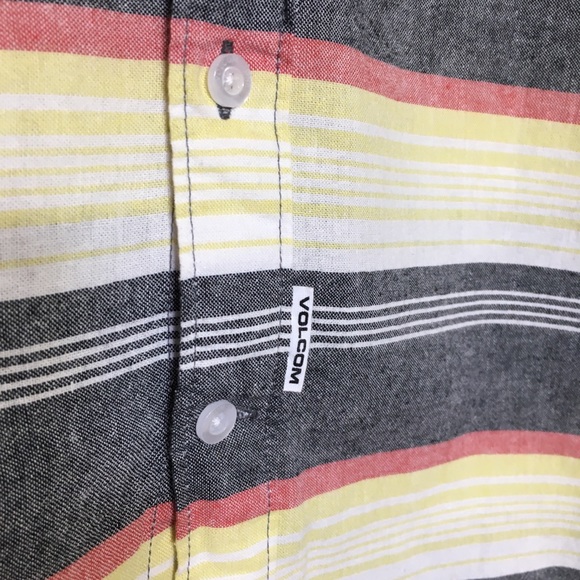 VOLCOM Horzy Short Sleeve Slim Fit Button Shirt - Picture 5 of 7